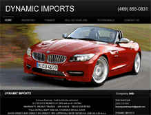 Tablet Screenshot of dynamicimportsdfw.net